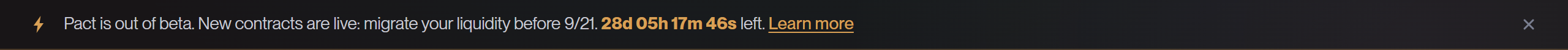 The in-app reminder counts down to the deadline.